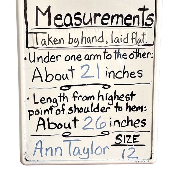 Ann Taylor white & black abstract print light cotton short sleeve blouse 12 - Picture 11 of 11